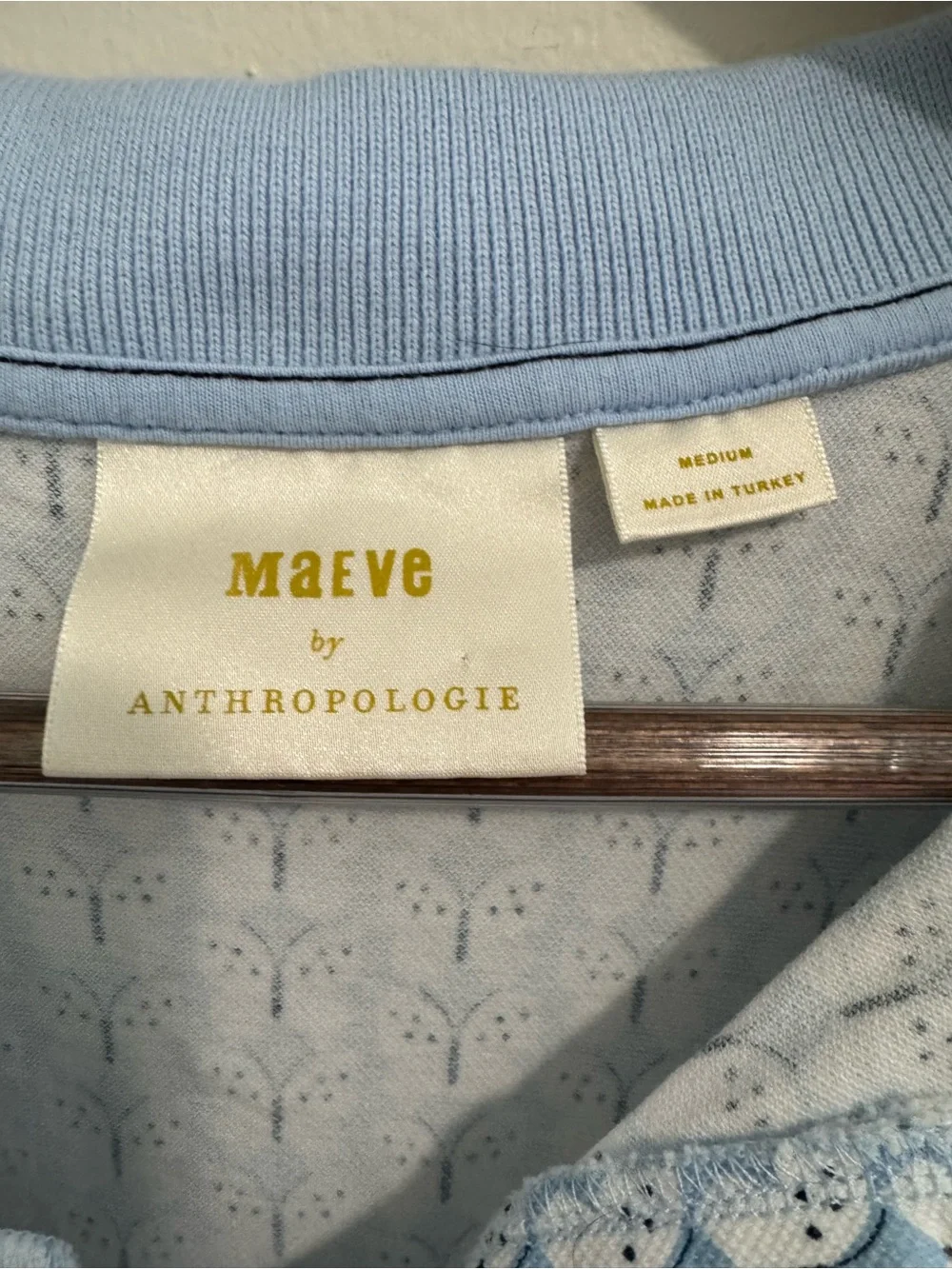 Anthropologie Maeve Butterfly Print Polo Top - Picture 5 of 5